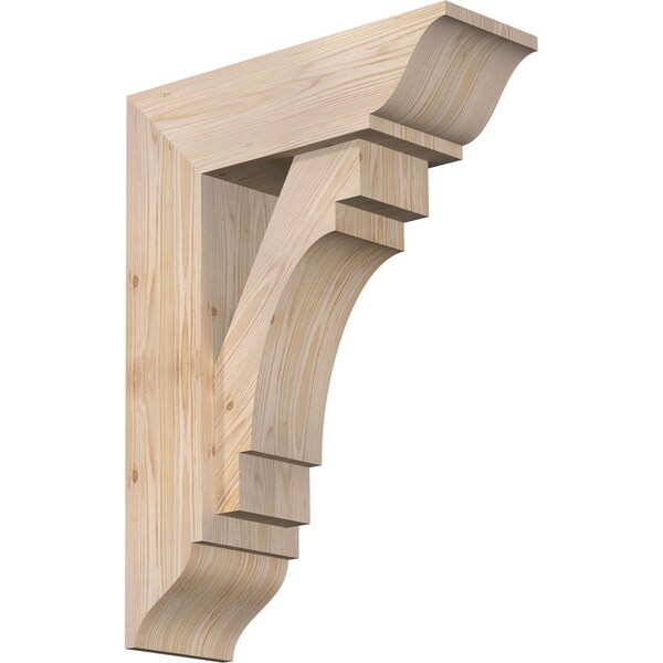 Ekena Millwork Merced Traditional Smooth Bracket w/ Offset Brace, Douglas Fir, 7 1/2"W x 22"D x 30"H BKT0806X22X30MRC01SDF - main